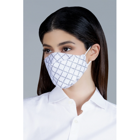 Disposable KF94 Monogram Mask In White