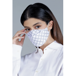 Disposable KF94 Monogram Mask In White