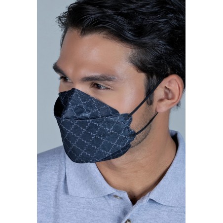 Disposable KF94 Monogram Mask In Black