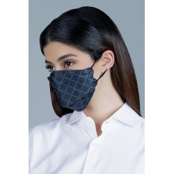 Disposable KF94 Monogram Mask In Black