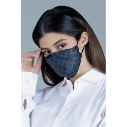 Disposable KF94 Monogram Mask In Black