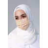Disposable 3Ply Headloop Monogram Mask in Sand Brown