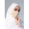 Disposable 3Ply Headloop Monogram Mask in Sand Brown