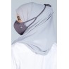 Classic Ribbon Hijab Mask In Lead