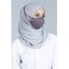 Classic Ribbon Hijab Mask In Lead